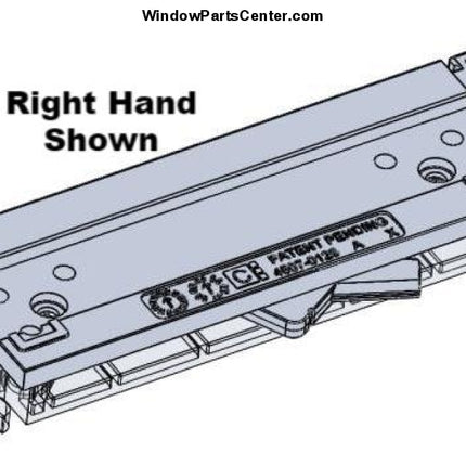 SP20000 Amesbury Truth Casement Window UTO Lock Assembly. Part Number HC12349XXA0  - Right hand Sierra pacific  Aspen Casement