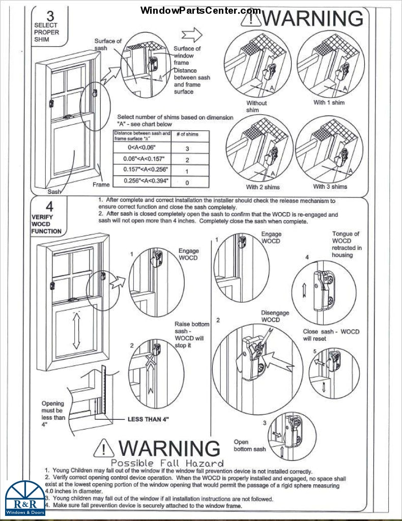 Window Operating Control Devise SS20006 - Window Operating Control Device Kit (WOCD) 50-2003 Series – R ...