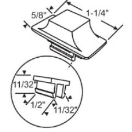 SS20015 - Replacement Thumb Button for Tilt Latch - Pack of 4 - SuperSeal - TRACO
