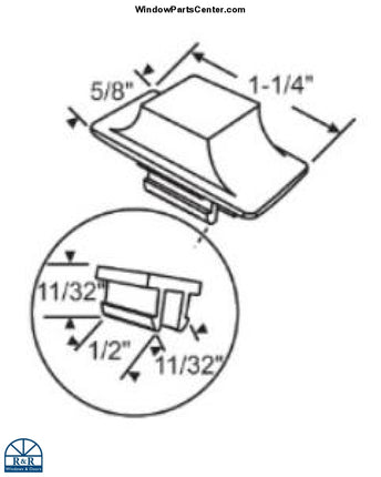 SS20015 - Replacement Thumb Button for Tilt Latch - Pack of 4 - SuperSeal - TRACO