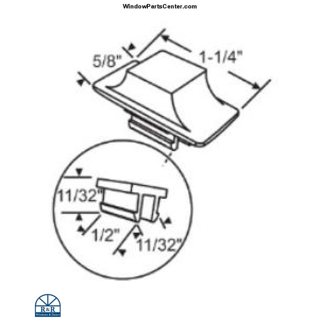 SS20015 - Replacement Thumb Button for Tilt Latch - Pack of 4 - SuperSeal - TRACO