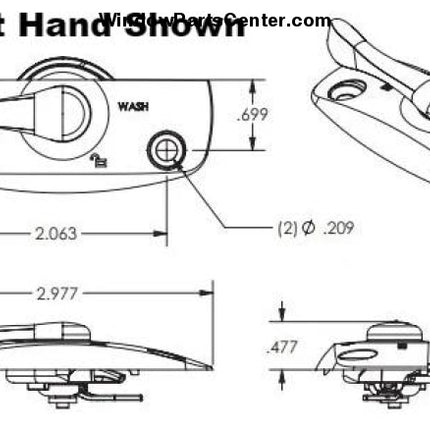 7900 Flush Mount Tilt and Lock Sash Lock - with wash feature. Ashland Hardware Systems ZX-11DT DualTech part number stamped on Left Hand lock: L 13870, A6560, 13866