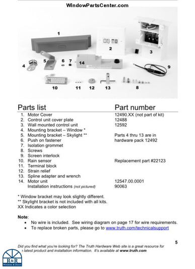 Truth Sentry II® WLS Motor System For Window and Skylight – R&R Windows ...